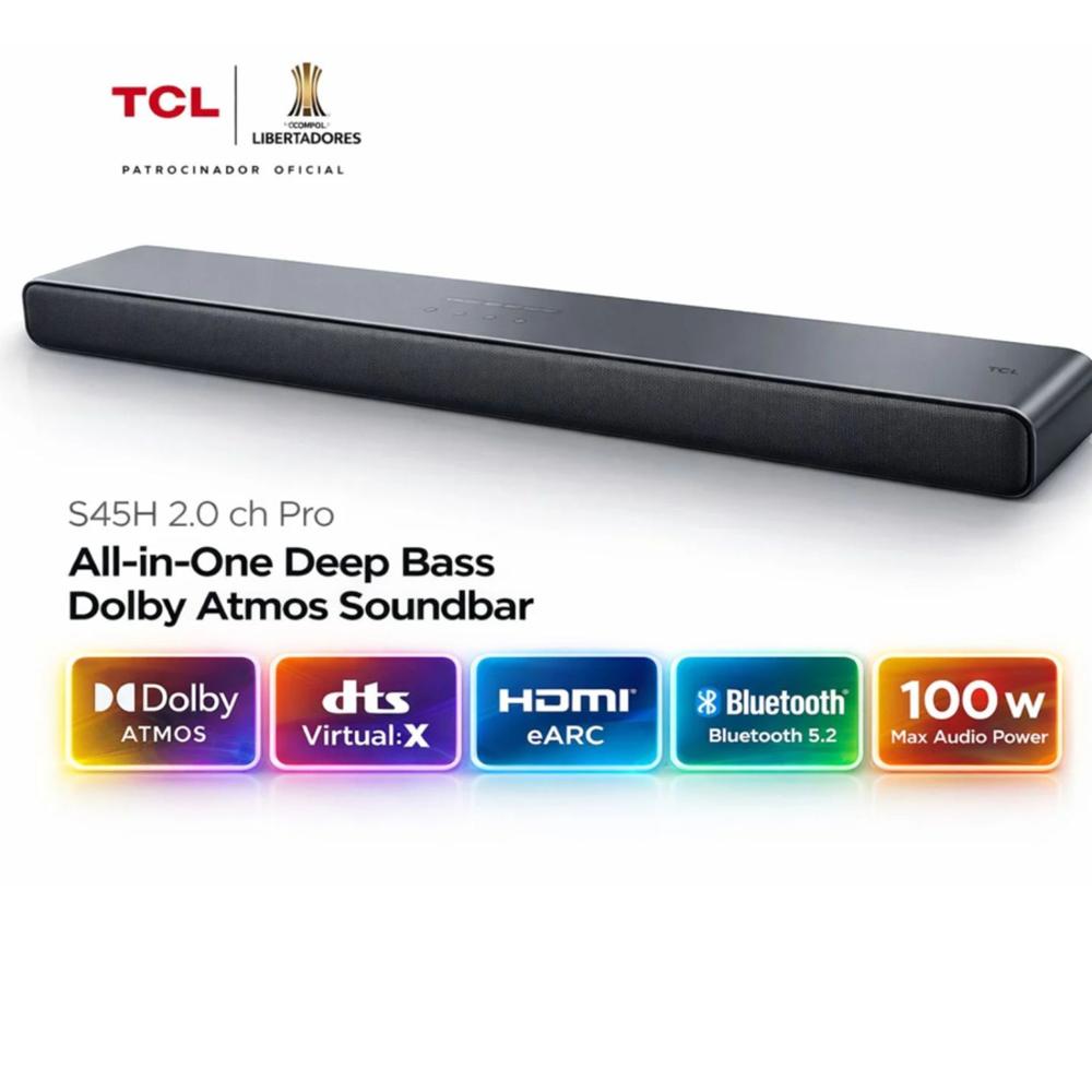 TCL BARRA DE SONIDO S45H BLUETOOTH 2.0 NEGRO