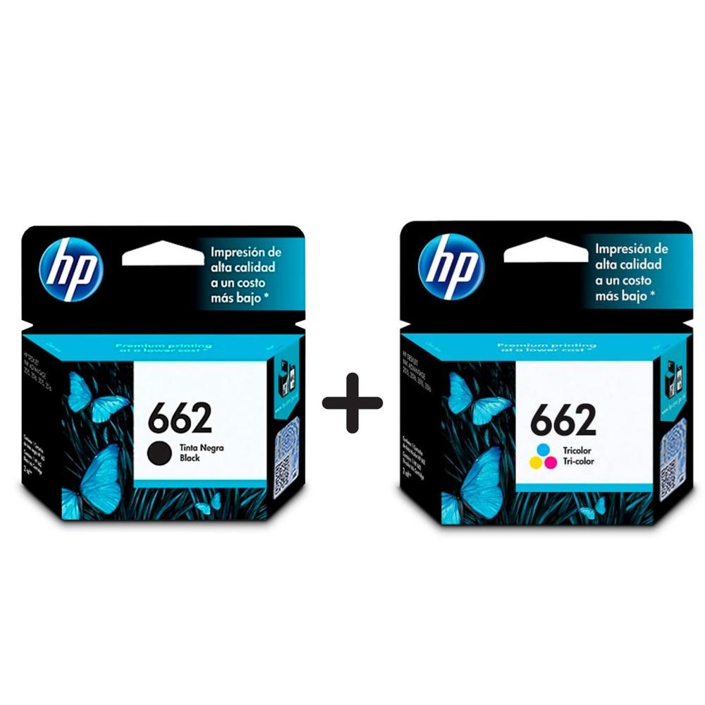Tinta Hp 662 Tricolor y Negro Cz104al-cz103al Original