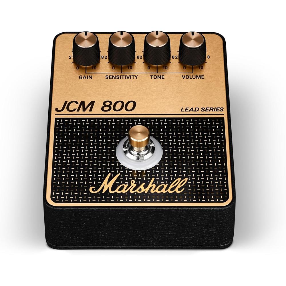 PEDAL DE EFECTO OVERDRIVE DISTORSIÓN JCM800 MARSHALL | NEGRO Y DORADO