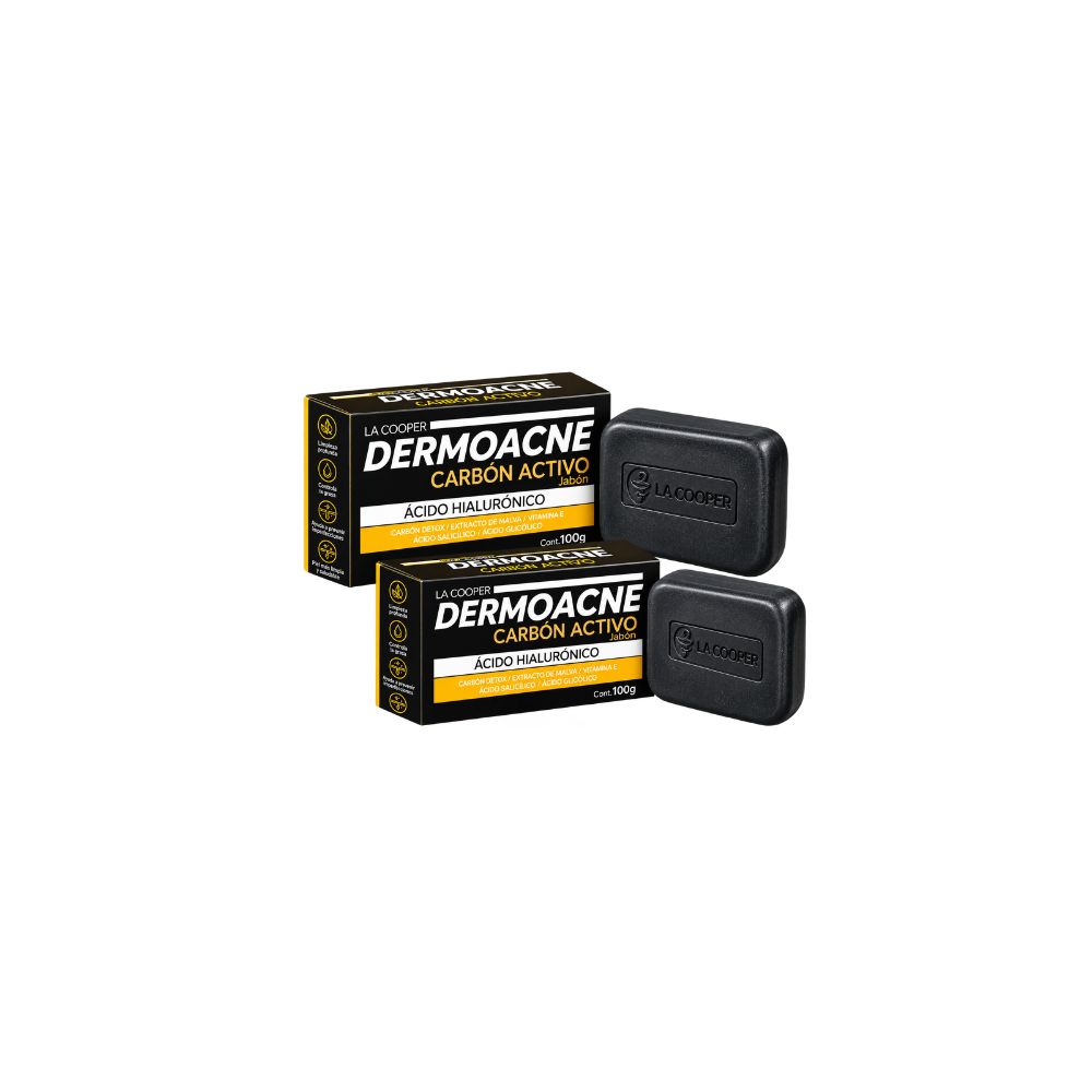 Pack x2 Jabón Dermoacne de Carbón Activo La Cooper