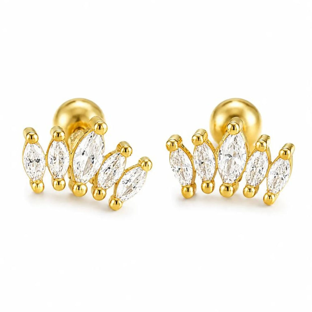 Aretes Pétalos de acero