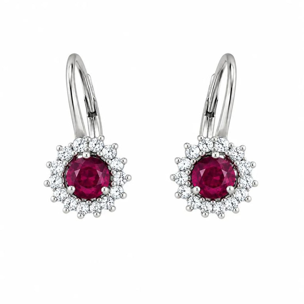 Aretes Rubí Imperial de plata