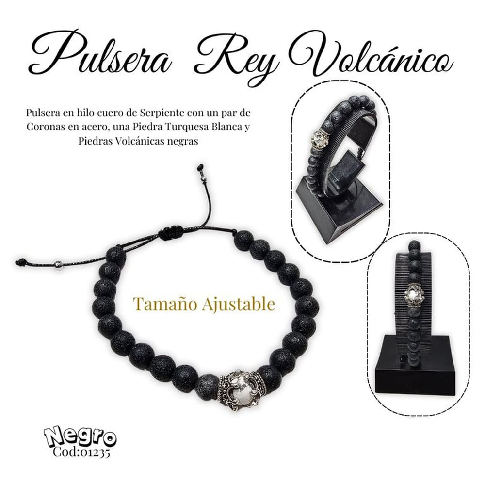 Pulsera StoreWide Piedra Volcanica
