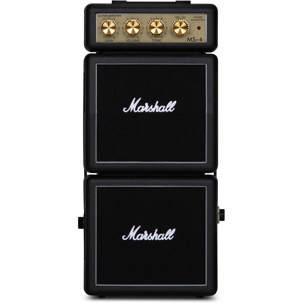 AMPLIFICADOR MICRO DE GUITARRA ELÉCTRICA A BATERÍA MS4 MARSHALL | NEGRO