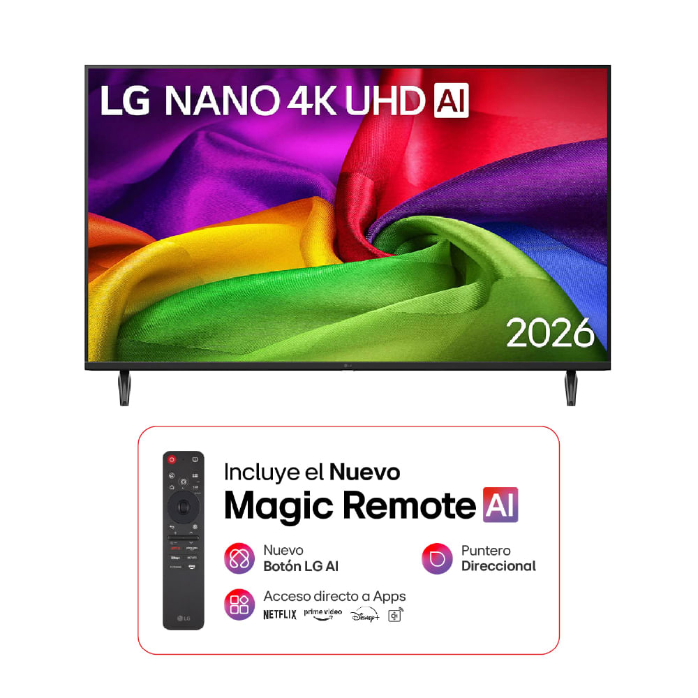 Televisor LG 50"" NANO 4K UHD AI NU80 Smart TV 2026