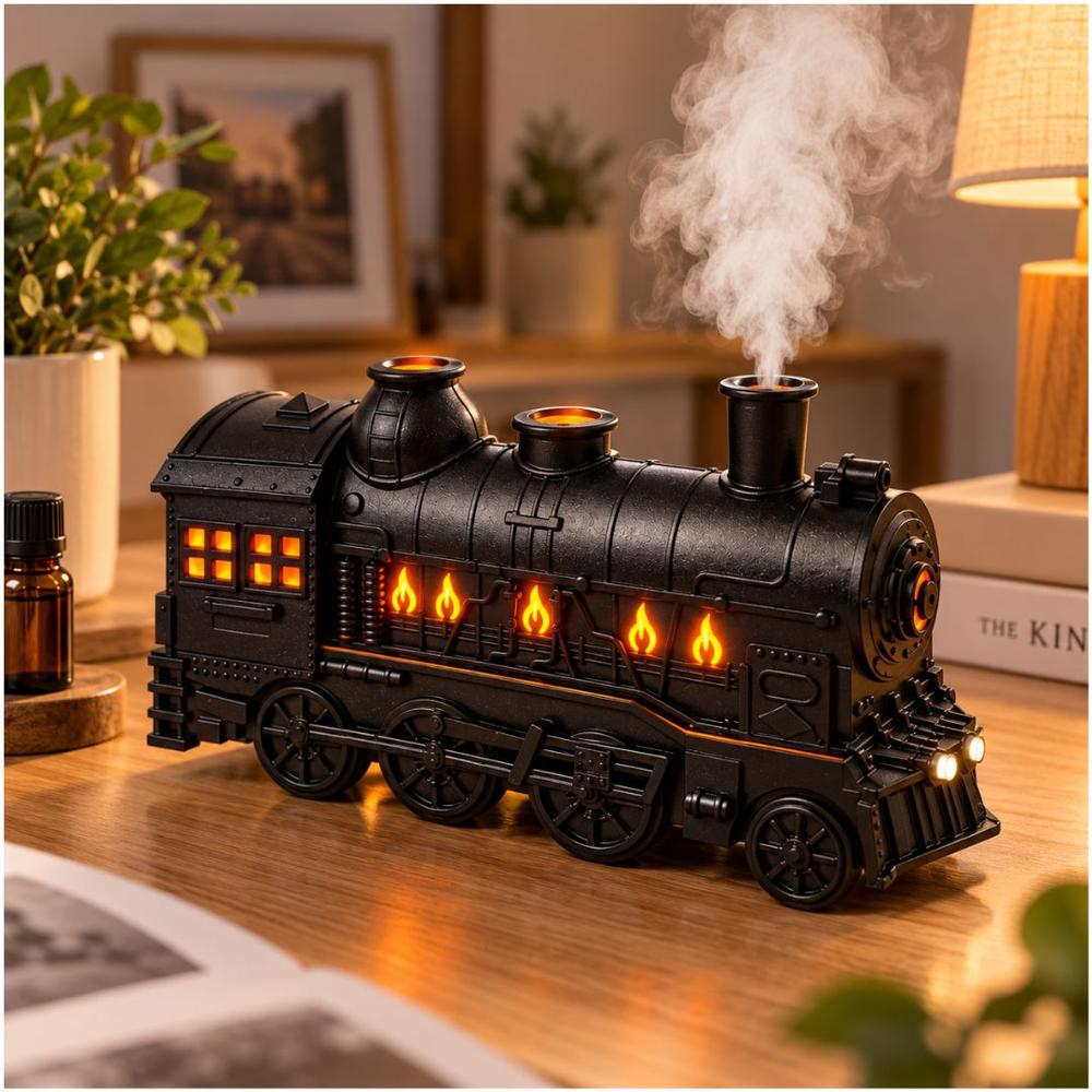 Difusor de Aromas Tren Humidificador de Vapor 300 ml con Luz