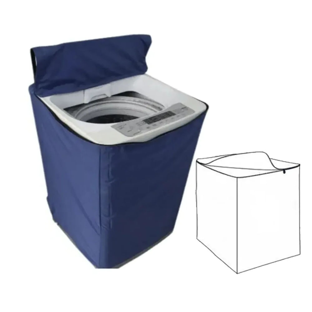 Funda Impermeable Gruesa Para Lavadora 10.5 - 15Kg Azul