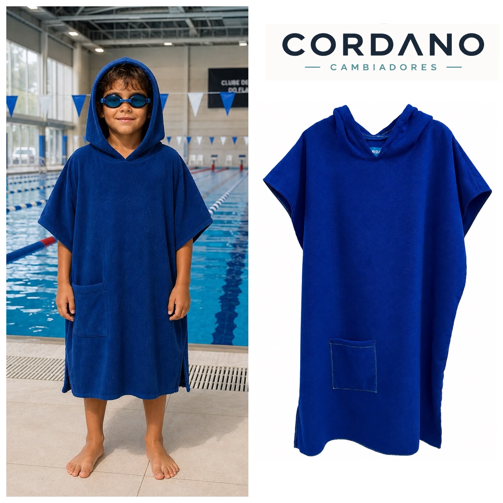 TOALLA CAMBIADOR 5 a 7 AÑOS AZUL UNISEX CORDANO.