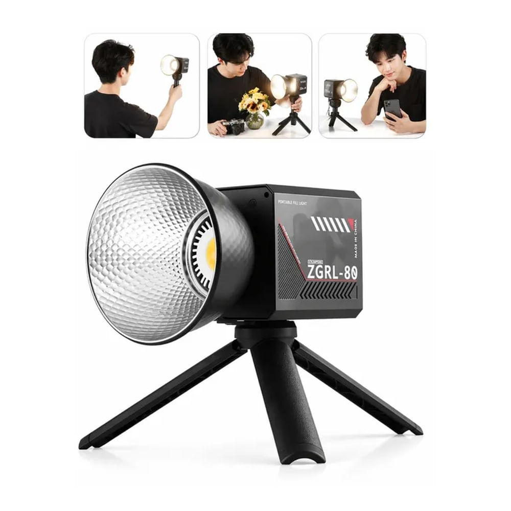 Luz LED QLDZ ZGRL80 80W Bicolor Portátil para Fotografía Video y Streaming
