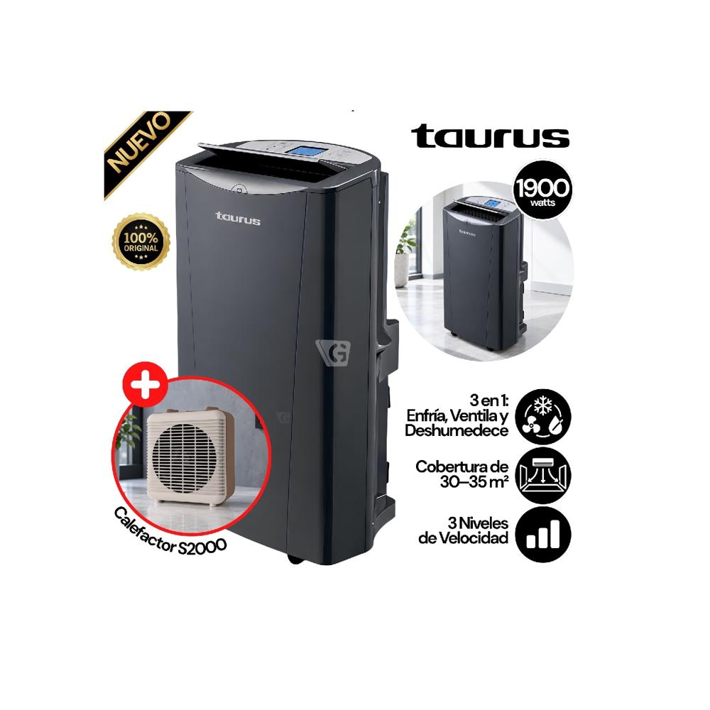 Combo Aire Acondicionado Taurus 3 en 1 AC350 y Calefactor S2000