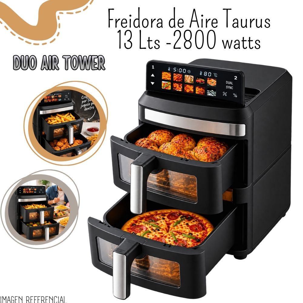 FREIDORA DE AIRE TAURUS DUO AIR TOWER 13L  PE9720200A