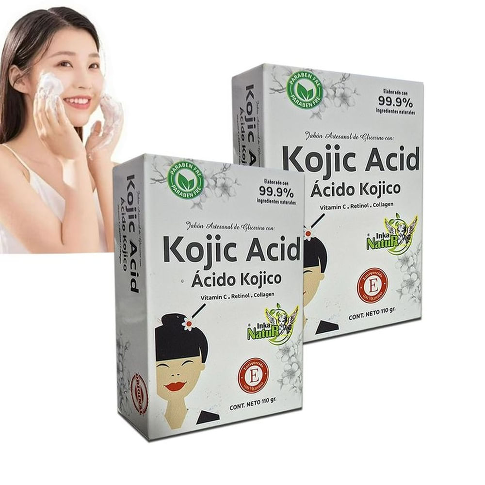 Jabón de Ácido Kójico-retinol Y Vitamina C Aclarante y Rejuvenecedor