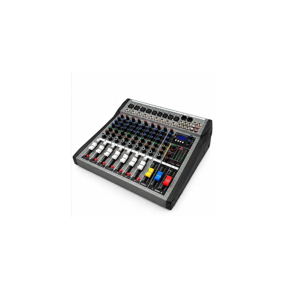 Mesa de Mezclas Profesional BOSSNEY CT-8 8 Canales Bluetooth USB Phantom 48V