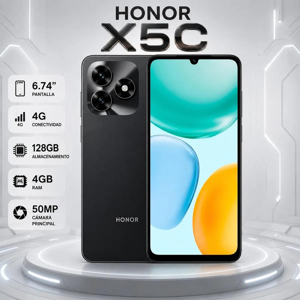 HONOR X5c 4GB 128GB NEGRO -NEGRO