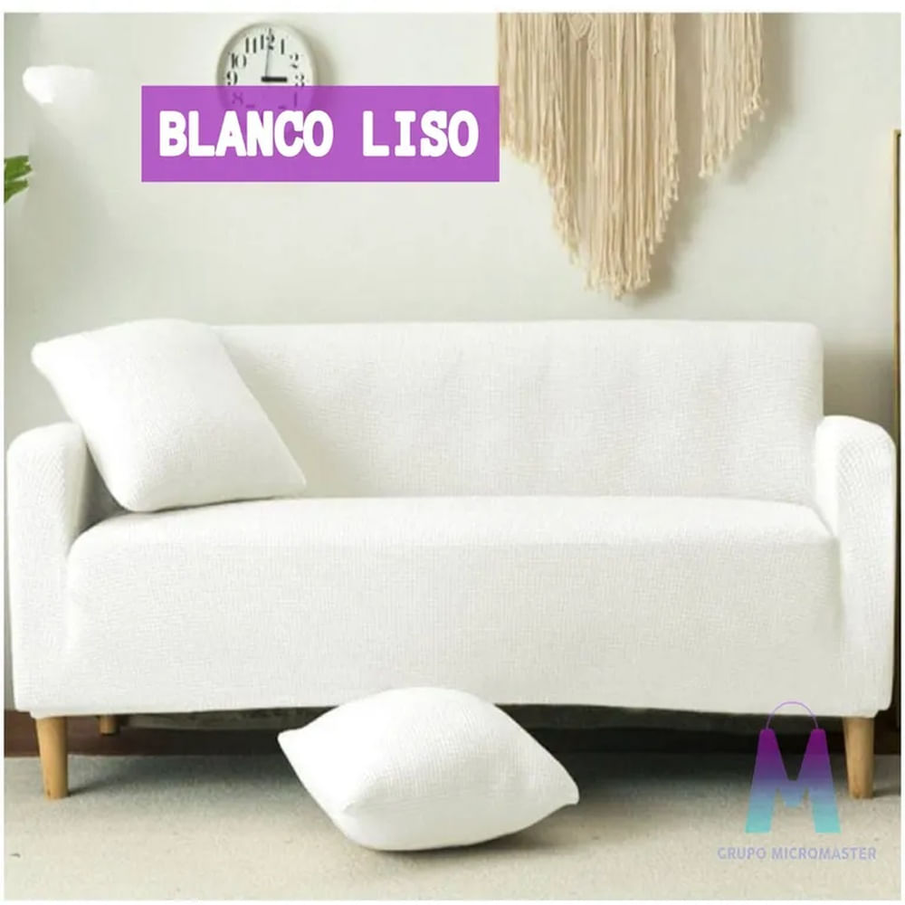 Funda de sillones Set spandex 3-2-1 BLANCO LISO