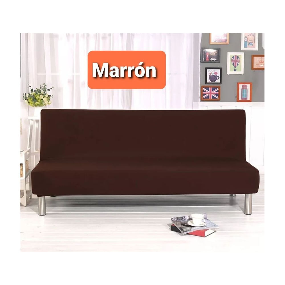 Forro para Futon o Sofa Cama color Marron Liso