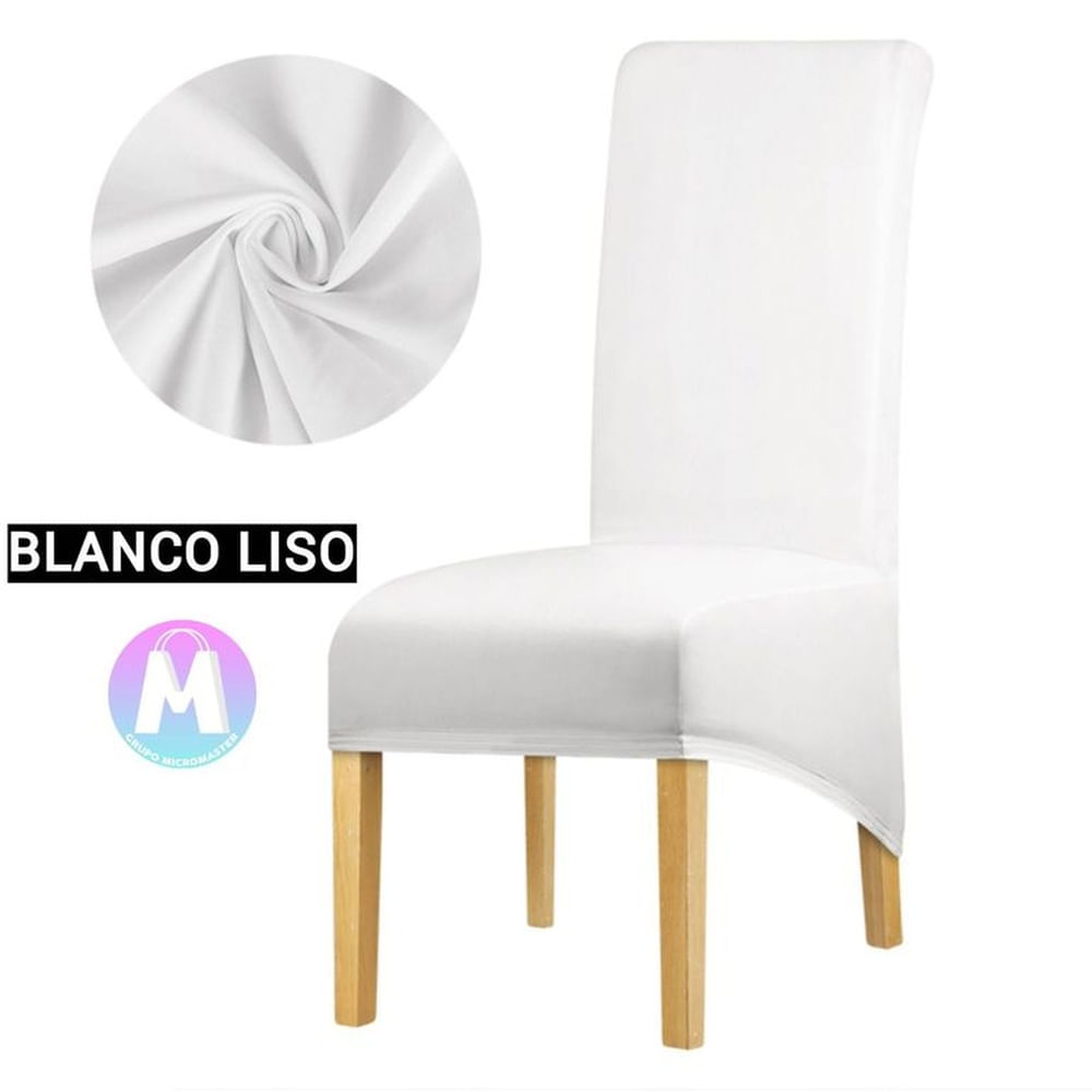 08 Forros de silla Arabe Xl Blanco Liso