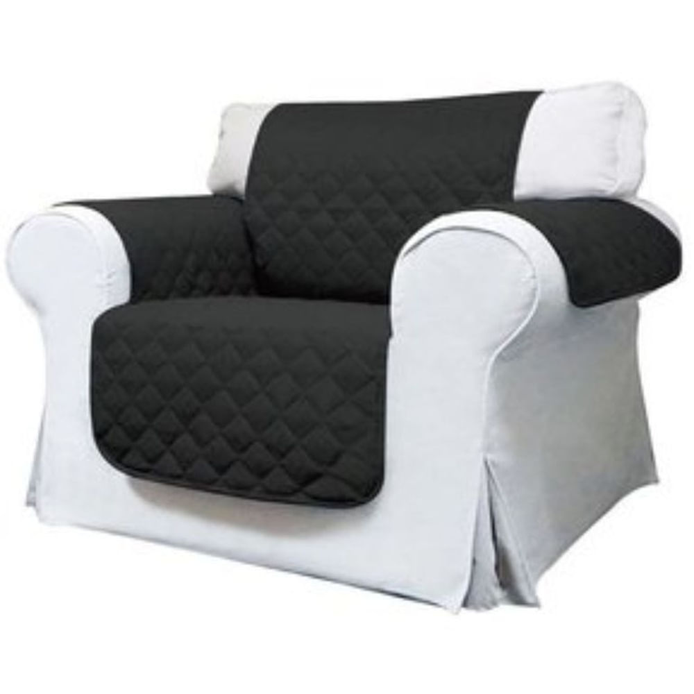 Cobertor de 1 cuerpo reversible Negro con gris