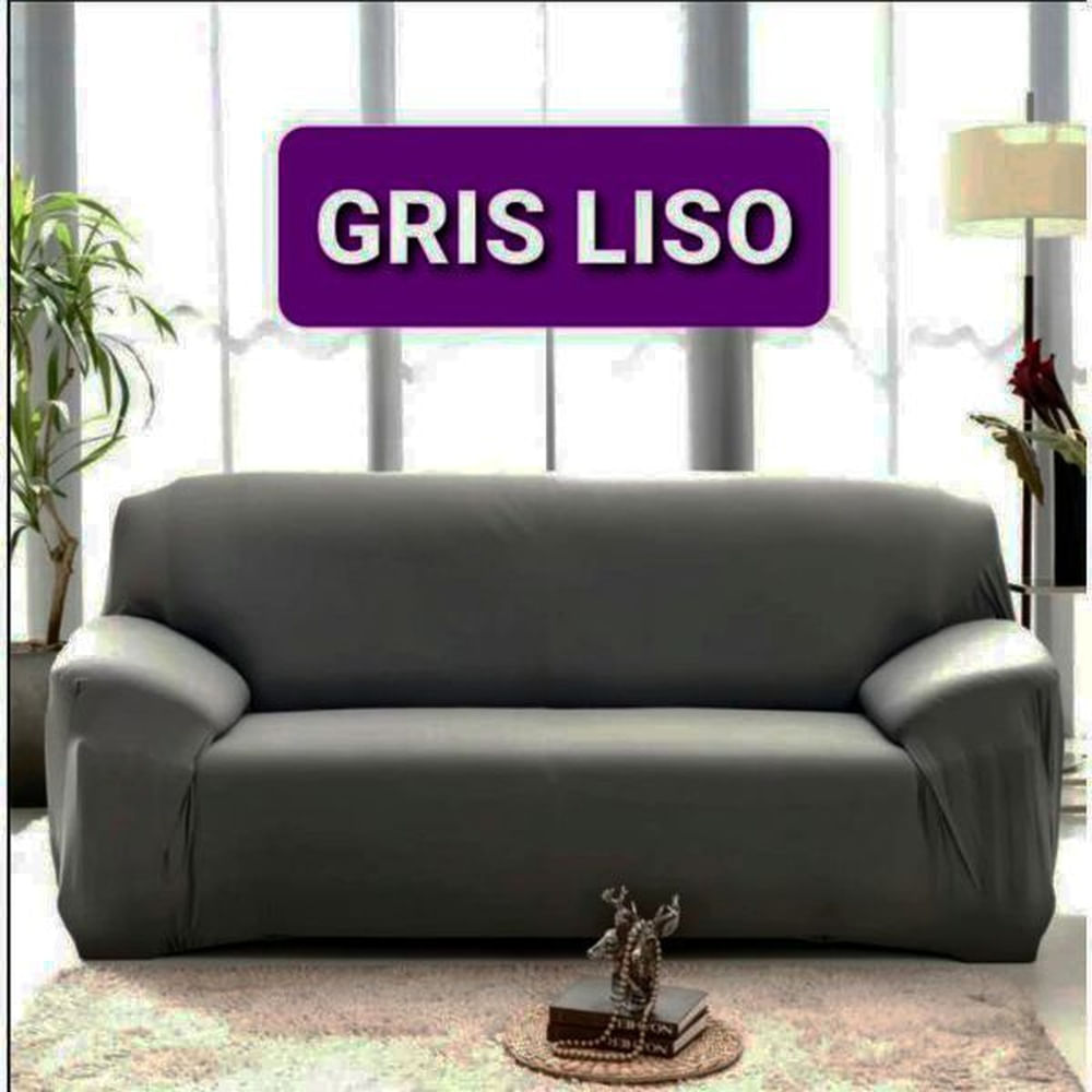 Forros de muebles Set spandex 3-2-1 color Gris oscuro Liso