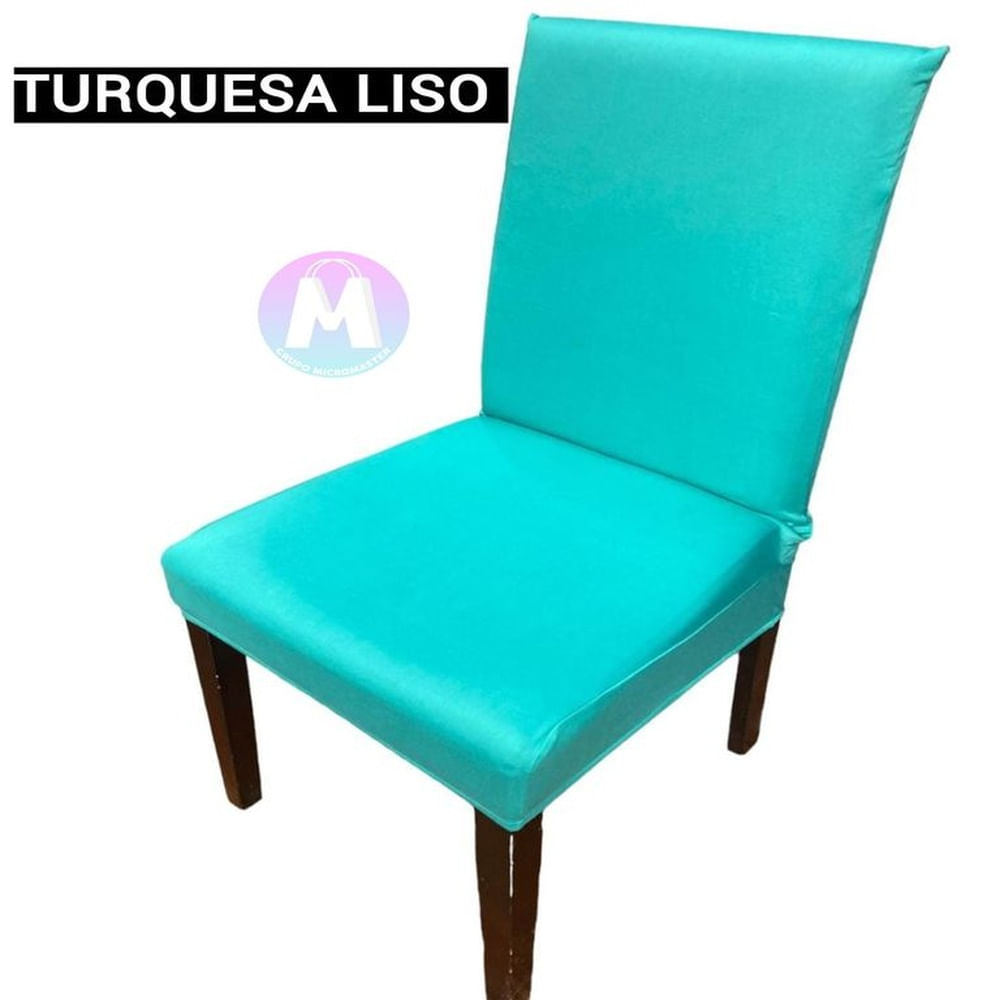 06 forros de silla spandex color turquesa Liso