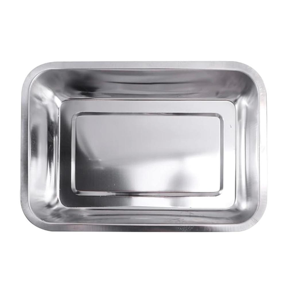 Bandeja de Acero Inoxidable 50x35x7cm