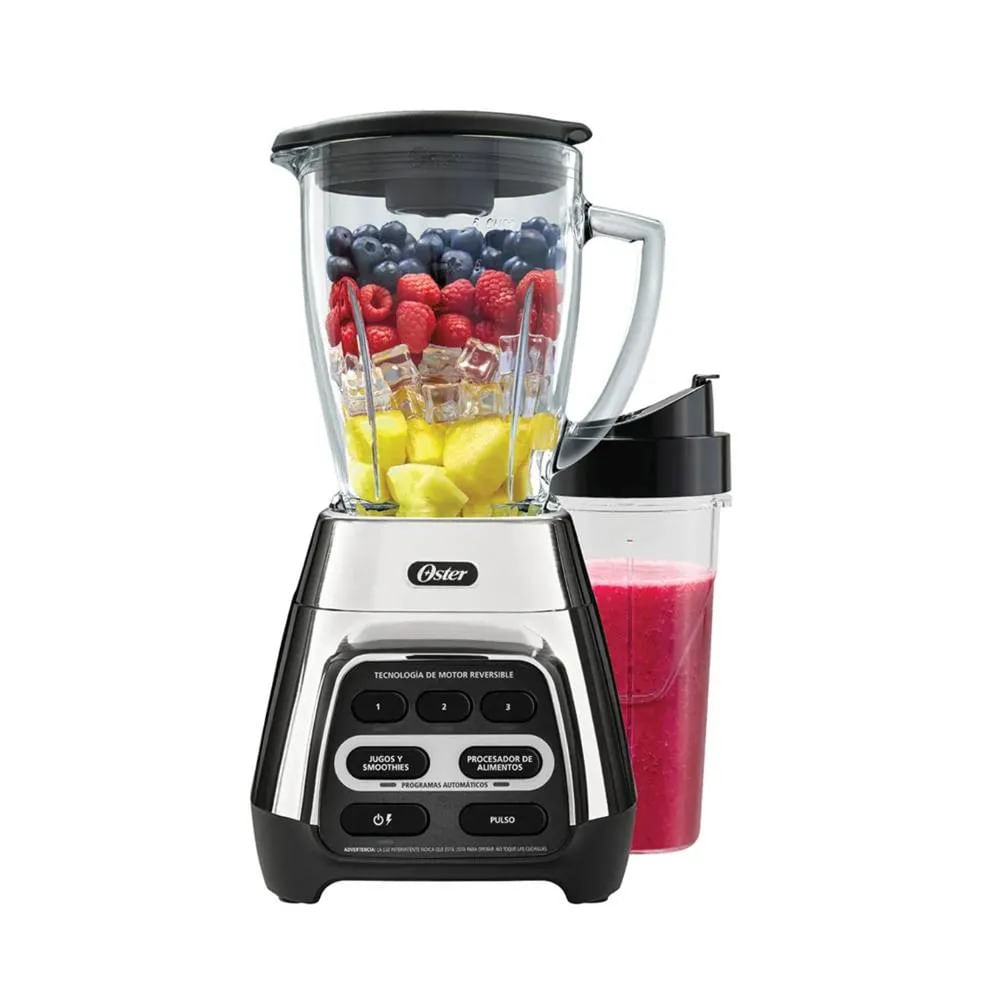 Licuadora de 2 Litros Reversible Vaso Blend N GO Plateado Oster BLSTPYG1311NBG 053