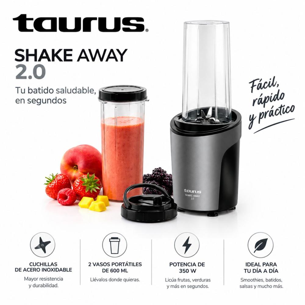 Licuadora Personal Taurus SHAKE AWAY 2.0 450W