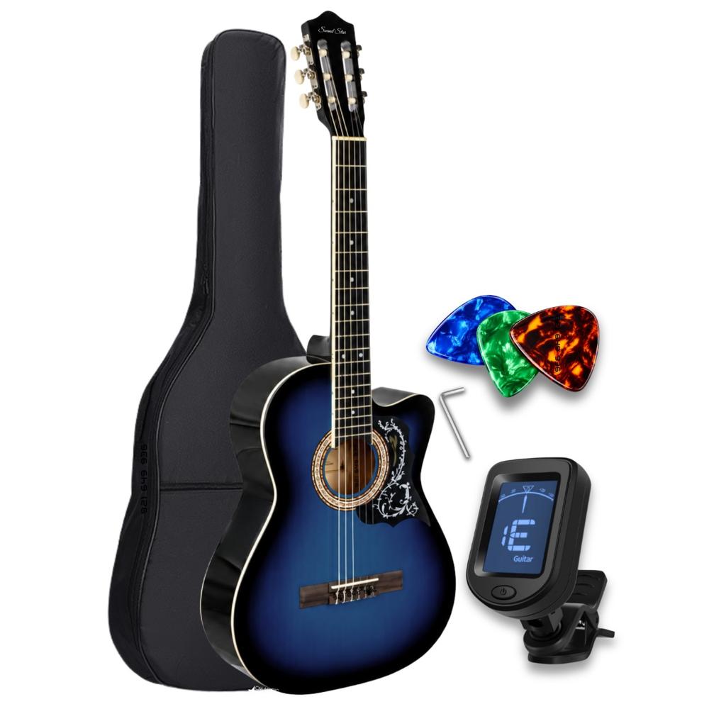 Guitarra Acustica Clasica Color Azúl con Accesorios