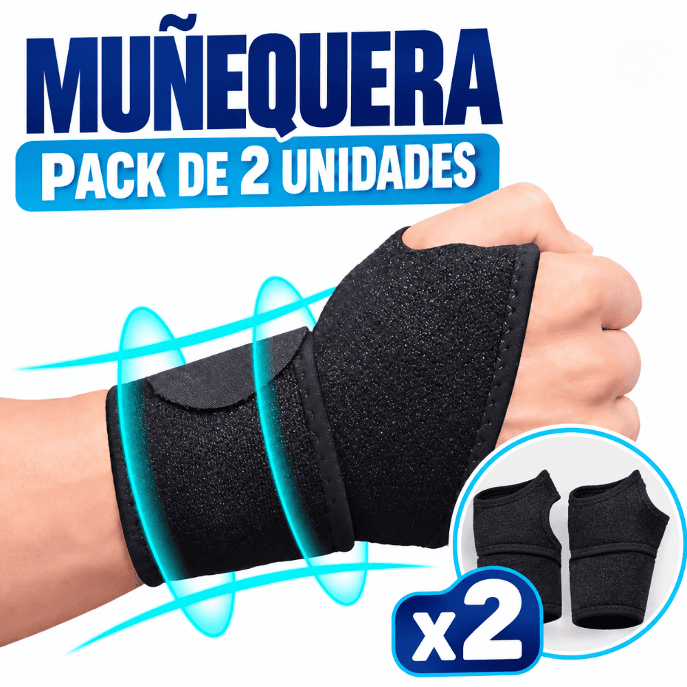 PACK 2 Muñequera para Dolor de Muñeca de Neopreno Ajustable