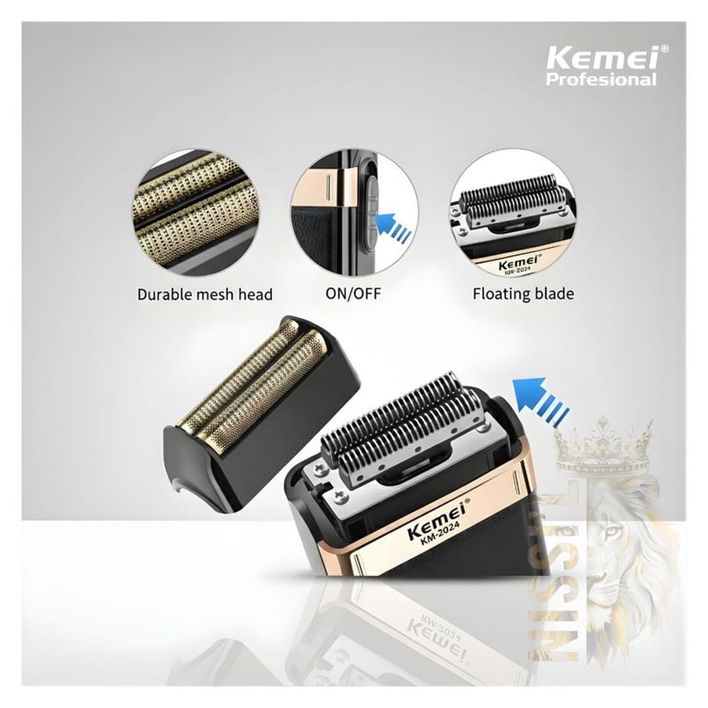 AFEITADORA SHAVER PROFESIONAL KEMEI RECARGABLE