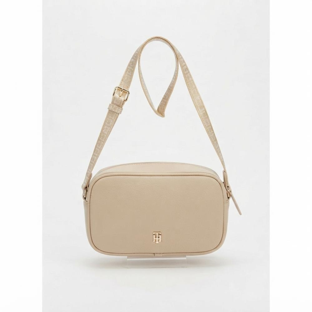 Cartera crossbody Tommy Hilfiger beige asa ajustable