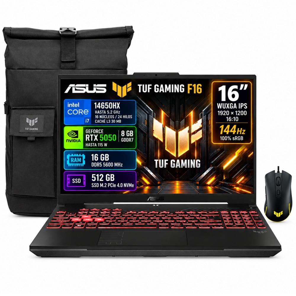 laptop asus TUF GAMING F16 INTEL CORE i7 Ram 16GB SSD 512GB RTX 5050 8GB  -90NR0NA1-M00HK0
