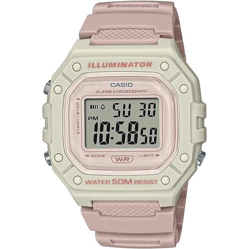 RELOJ CASIO W218H DIGITAL HOMBRE | ROSA CLARO
