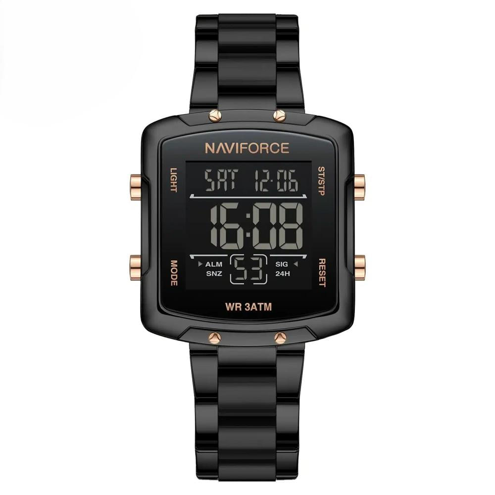 Reloj Naviforce Digital Correa De Acero Para Dama 5057 BRG