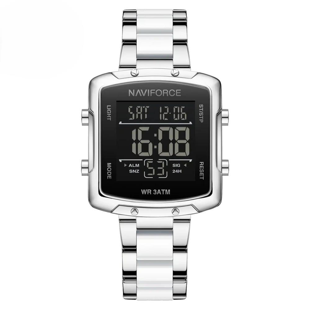 Reloj Naviforce Digital Correa De Acero Para Dama 5057 SS