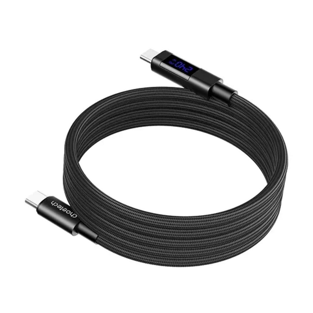 Cable USB-C magnético de 240W Negro de 1.80M - CHOETECH | XCC-1051-BK