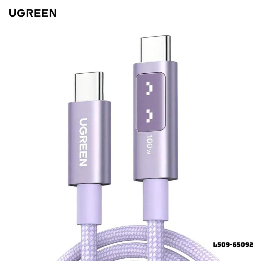 CABLE UGREEN 100W 1 M CARGA RAPIDA LED PURPURA