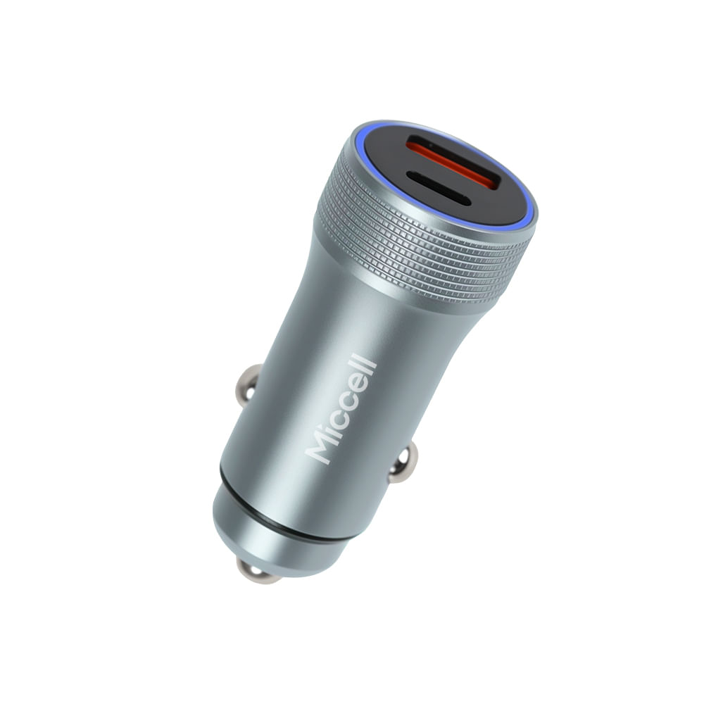 Miccell C51 Cargador de Auto 48W USB C PD Carga Rápida con Protección Inteligente