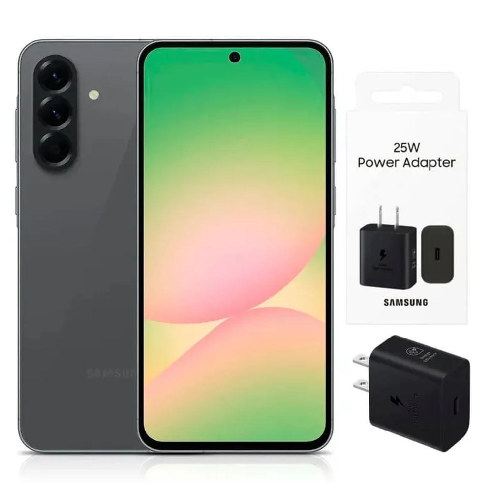 SAMSUNG GALAXY A56 5G 8GB RAM 256GB BLACK - CARGADOR SAMSUNG 25W