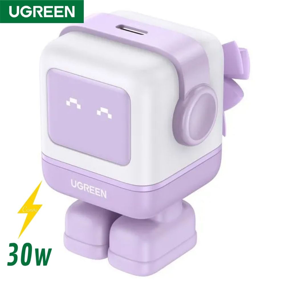 CARGADOR UGREEN Nexode 30W USB-C GaN Fast Charger US PURPURA