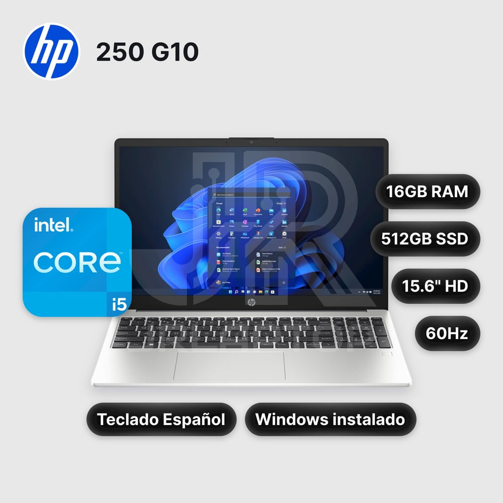 Laptop HP 250 G10 Core I5-1334U 16GB 512GB SSD 15.6"" (B03E2LT#ABM)
