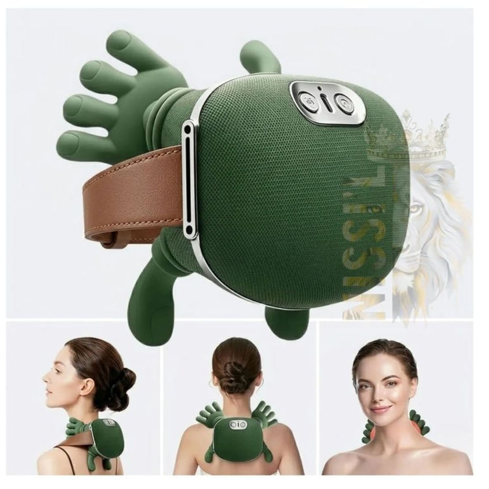 MASAJEADOR RECARGABLE PARA CUELLO Y HOMBROS DISEÑADO CON FORMA DE MANOS BIÓNICAS