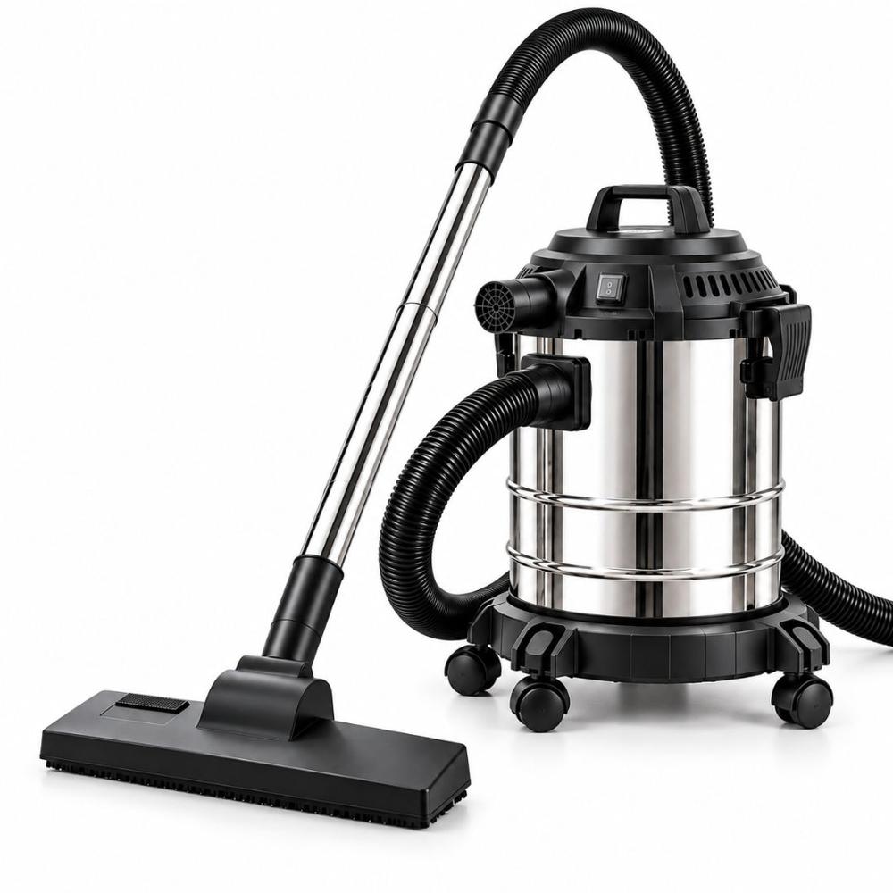 Aspiradora Multiuso 35L Acero Inoxidable 5800W para Sólidos y Líquidos con Filtro HEPA