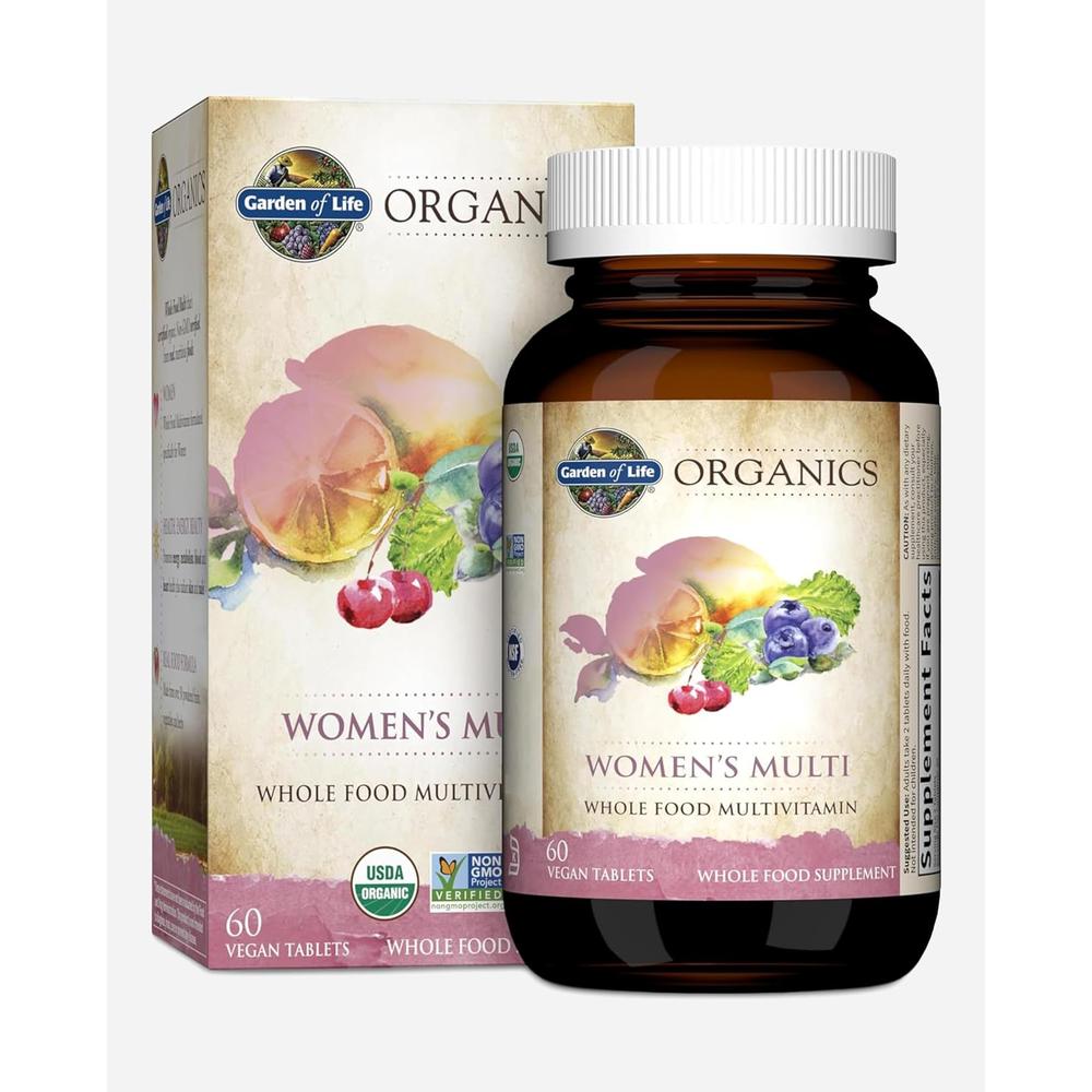MULTIVITAMÍNICO GARDEN OF LIFE ORGANICS WOMEN'S MULTI 60 TABLETAS