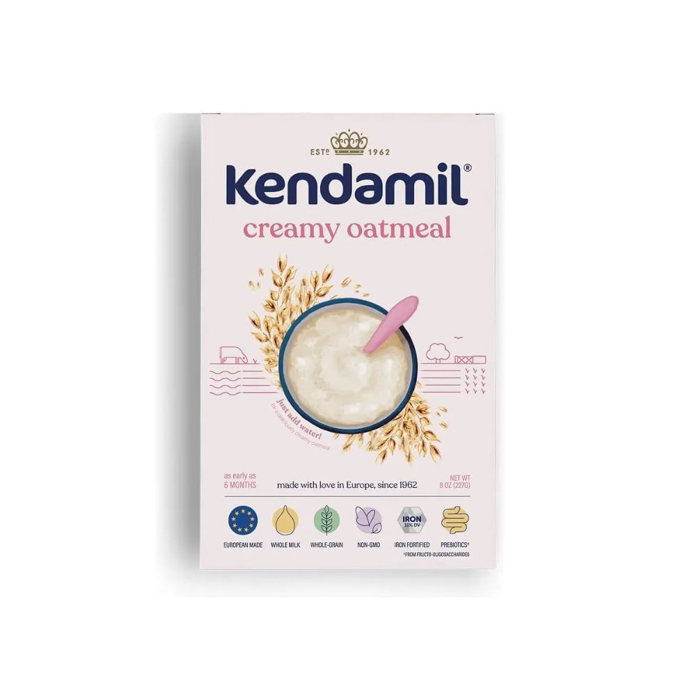 Kendamil Creamy Oatmeal Cereal de avena integral para bebés desde 6 meses  227 g