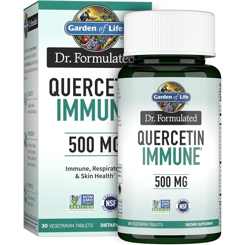 QUERCETINA GARDEN OF LIFE DR. FORMULATED IMMUNE 500 MG + VITAMINA C + D3 30 TABLETAS
