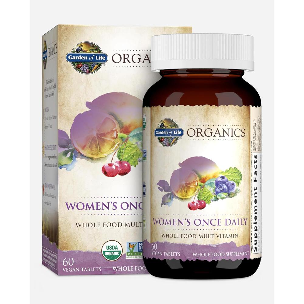 MULTIVITAMÍNICO GARDEN OF LIFE ORGANICS WOMEN'S ONCE DAILY 60 TABLETAS