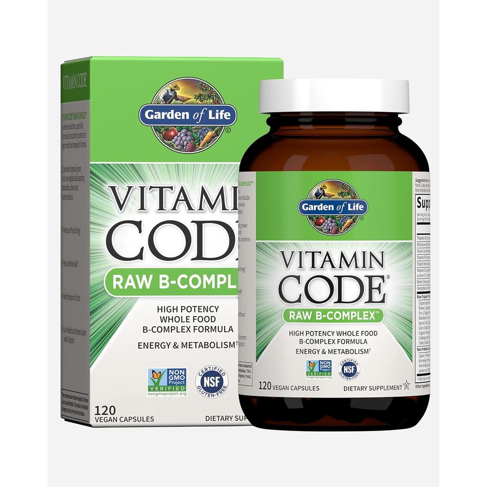 COMPLEJO B GARDEN OF LIFE VITAMIN CODE RAW 120 CÁPSULAS