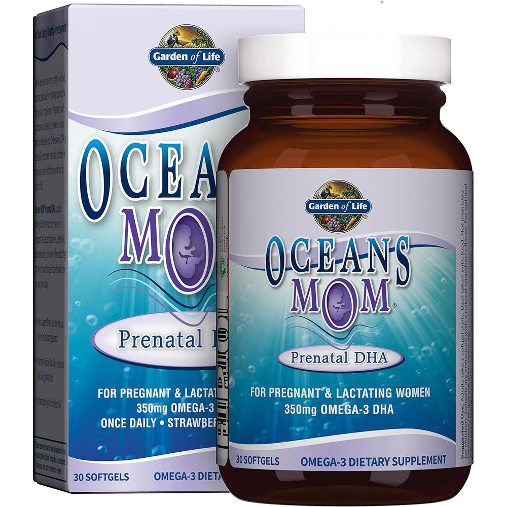 OMEGA 3 DHA GARDEN OF LIFE OCEANS MOM PRENATAL 350 MG FRESA 30 CÁPSULAS