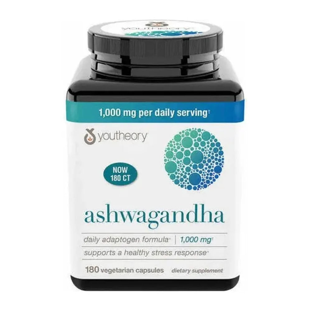 Youtheory Ashwagandha 1000 mg KSM-66 - 180 caps